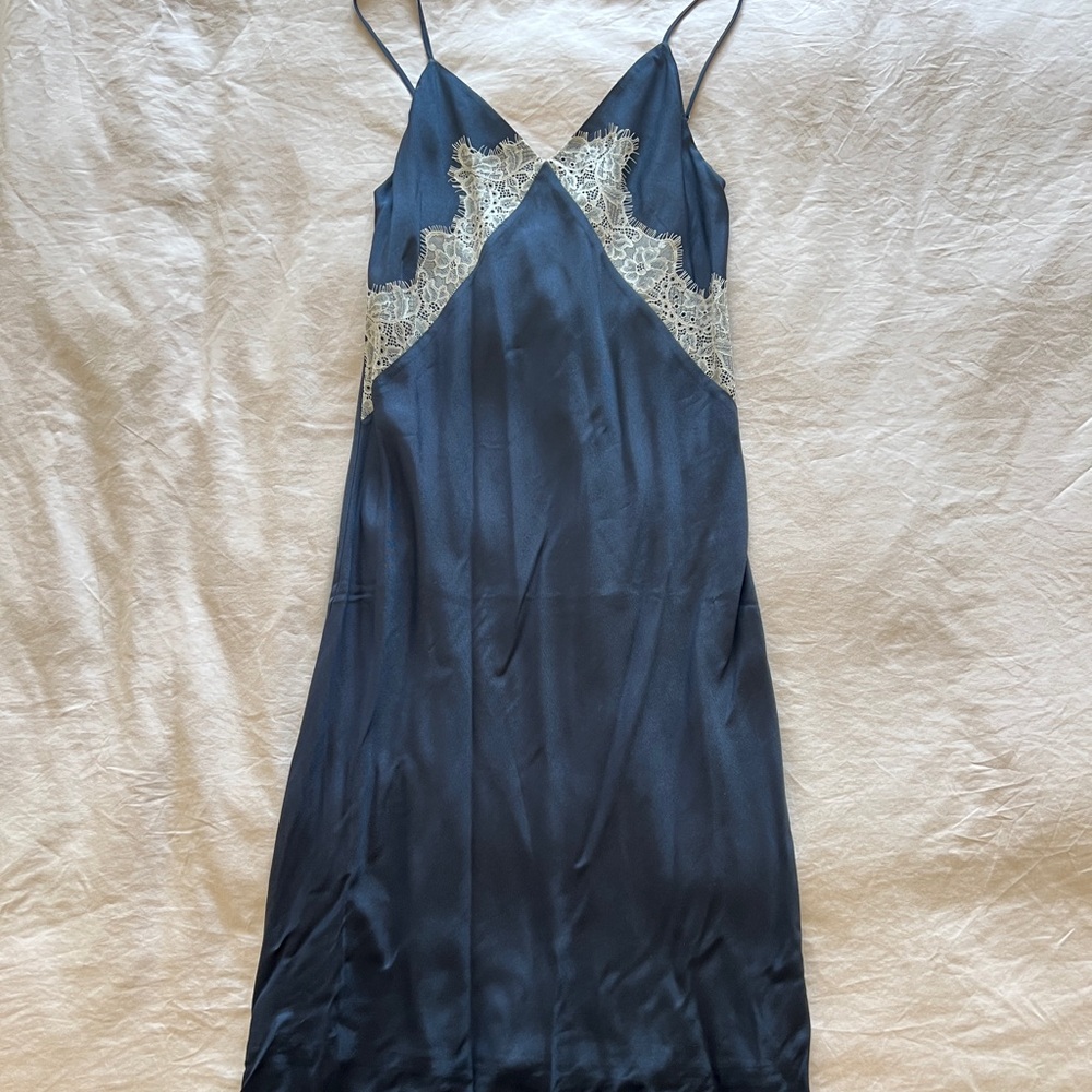 Rag & Bone black slip midi dress